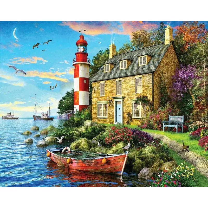 The Cottage Lighthouse  (Springbok 1000pc)