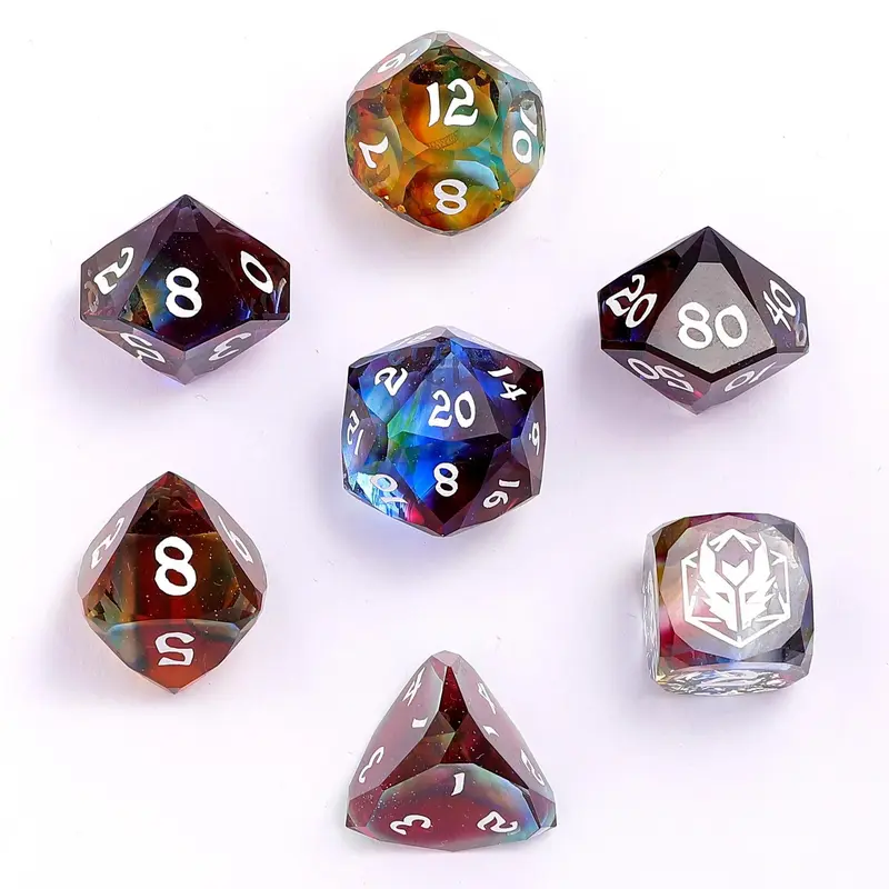 Dragons Hoard Luster Cut Dice Set - Prismatic Glass