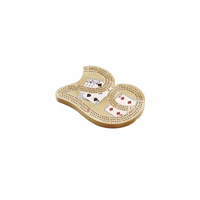 Solid Wood Cribbage Large "29" 3 Track