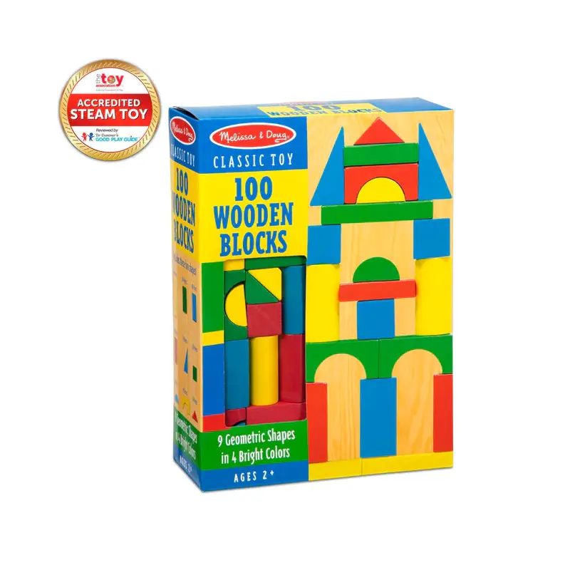 100 Piece Wood Blocks Set