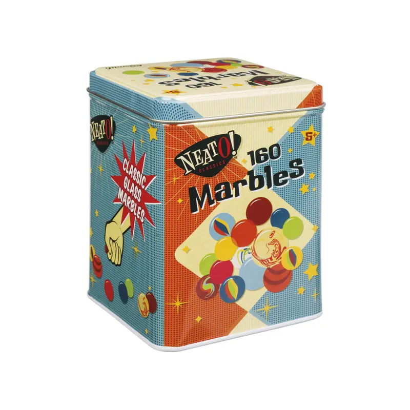 Marbles In Tin Box