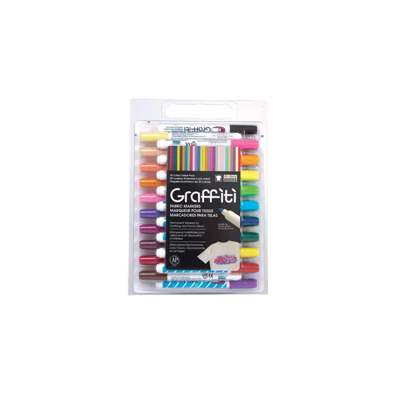 Set of permanent fabric markers