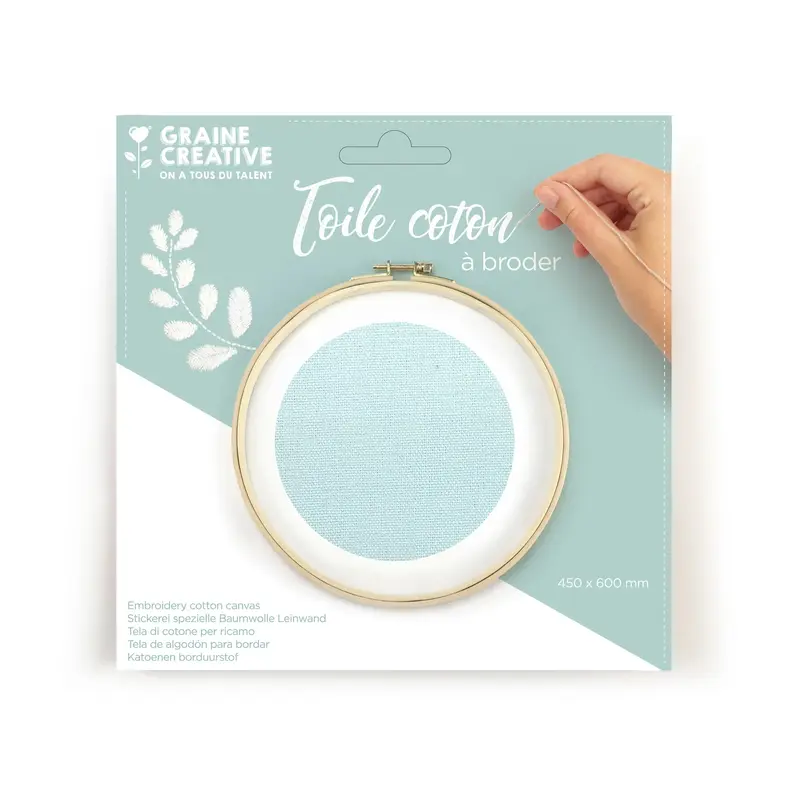 Cotton Embroidery Canvas - 45 x 60 cm