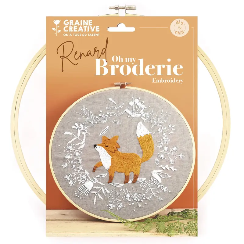 Graine Creative DIY Embroidery Kit - Fox