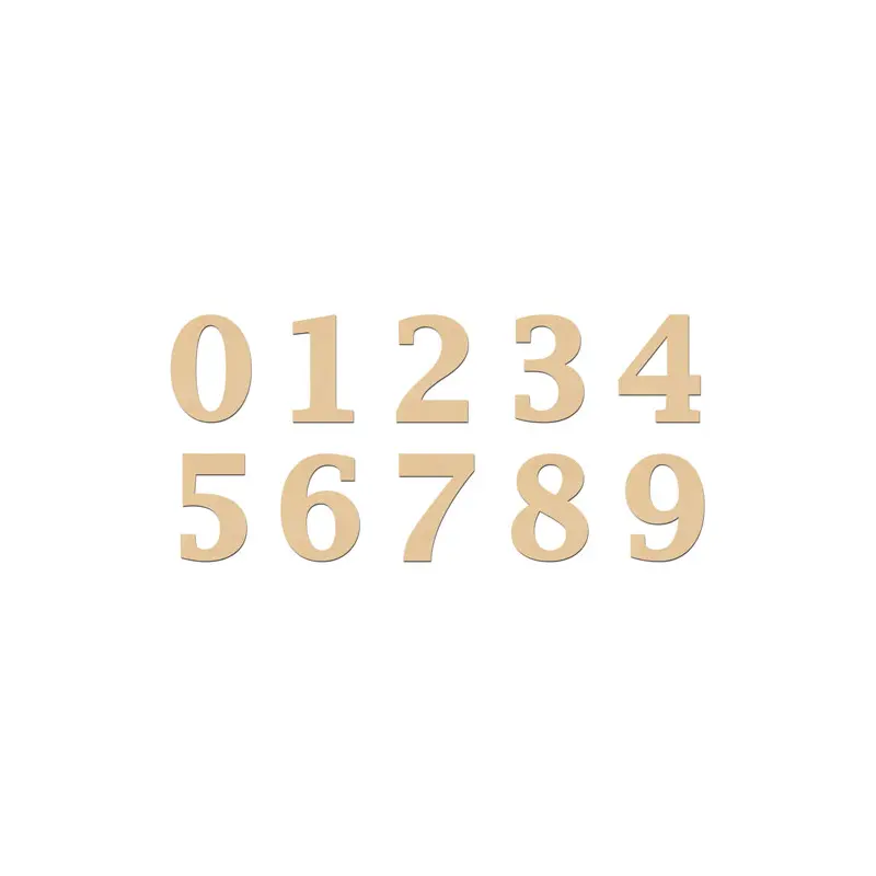 Serif Font Number - 4" Tall