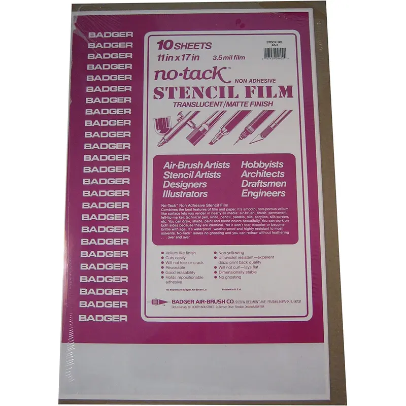 Badger Air-Brush Co. 46-2 Stencil Film 11x17 10 sheets