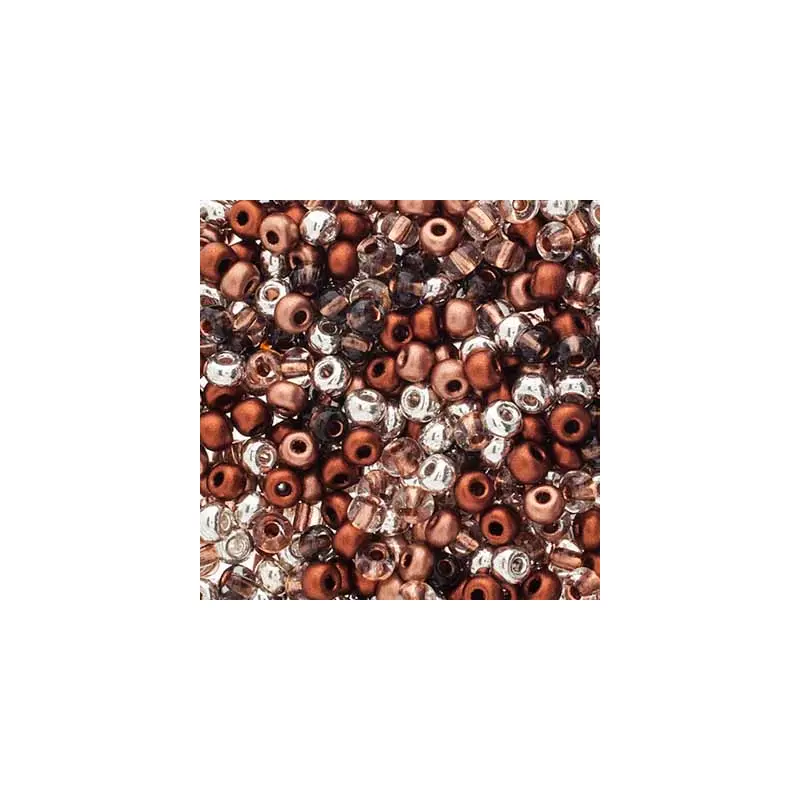 Czech Seed Beads apx 24g Vial 6/0 Honey Apricot Mix