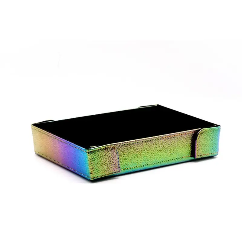 Magnetic Rectangle Tray Satin Rainbow w/ Black Velvet