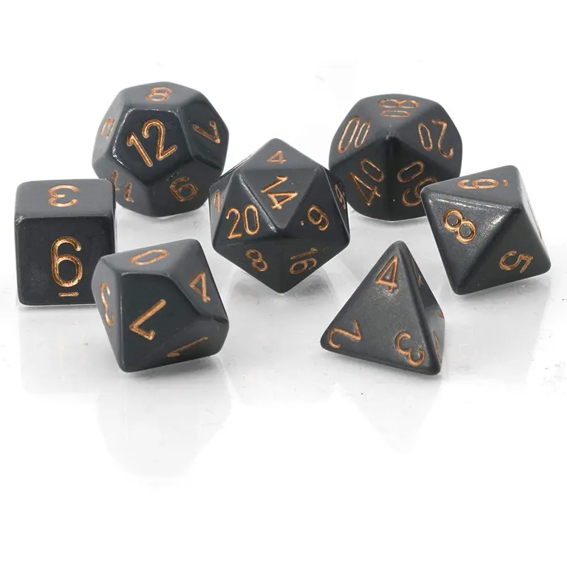 Opaque Dark Grey/copper (7-Die RPG Set)