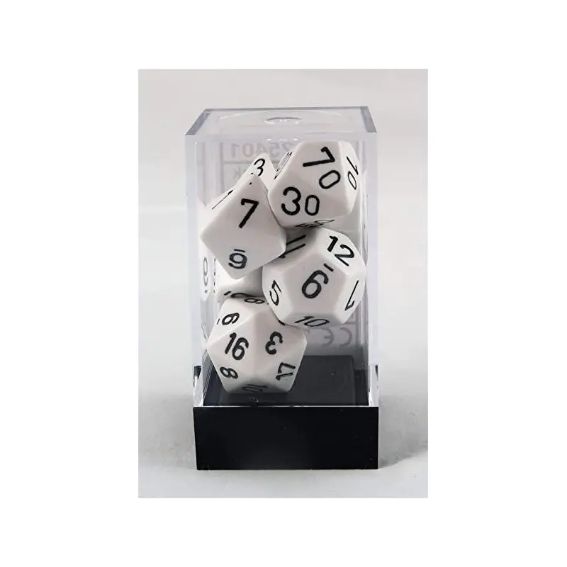 Opaque White/black (7-Die RPG Set)