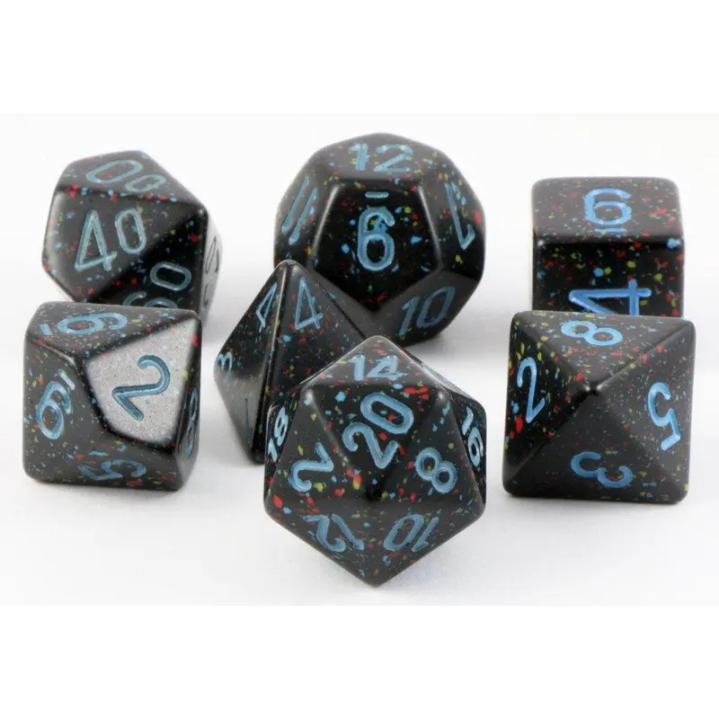 Speckled Blue Stars (7-Die RPG Set)