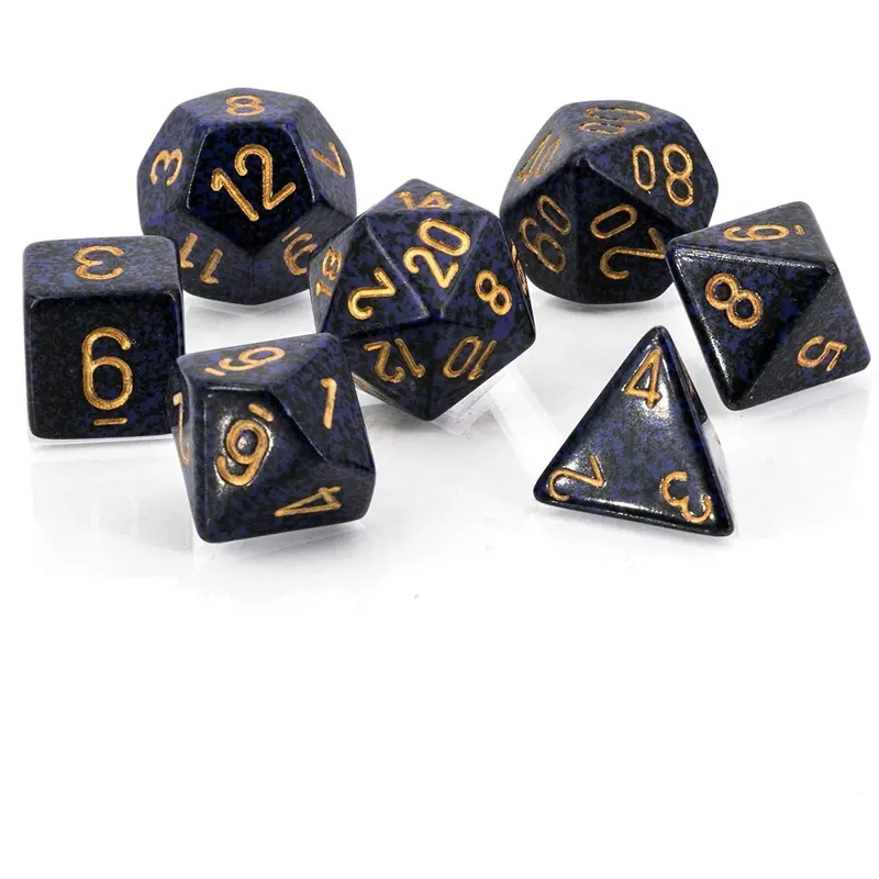 Speckled Golden Cobalt (7-Die RPG Set)