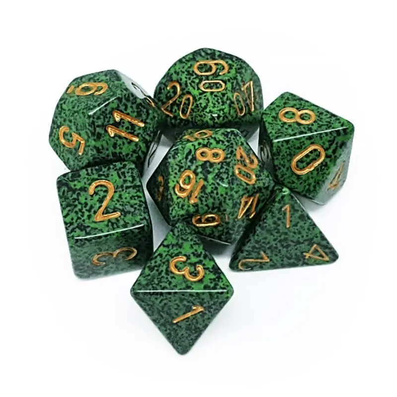 Speckled Golden Recon (7-Die RPG Set)