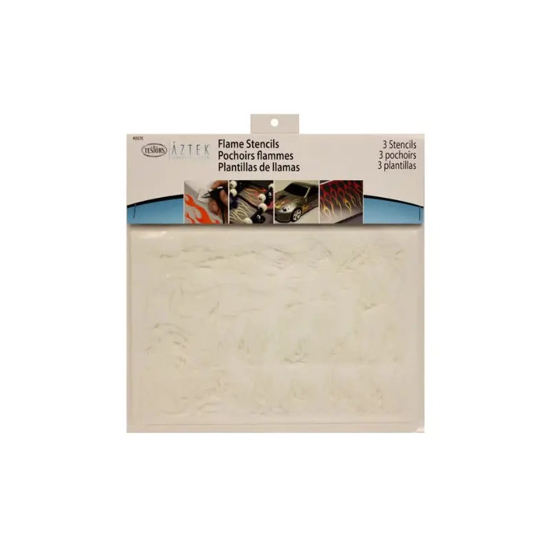 Testors 9357C Aztek 3-Pack Flame Stencils