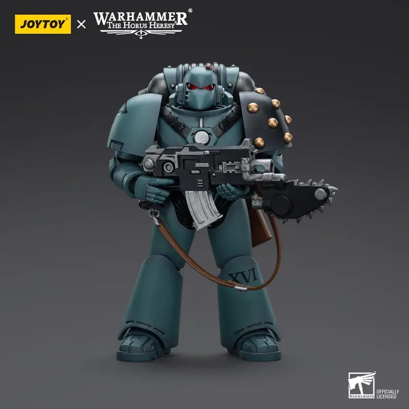 Warhammer Collectibles: 1/18 Scale Sons of Horus MKVI Tactical Squad Legionary w/ Bolter, Chainblade