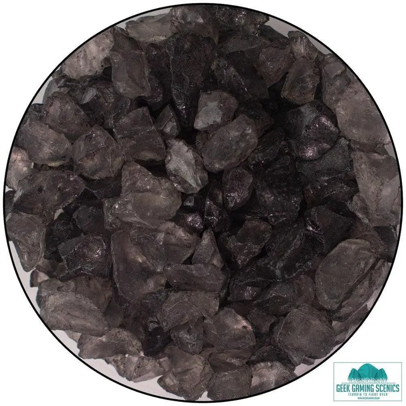 Glass Shards 4-10 mm dark gray