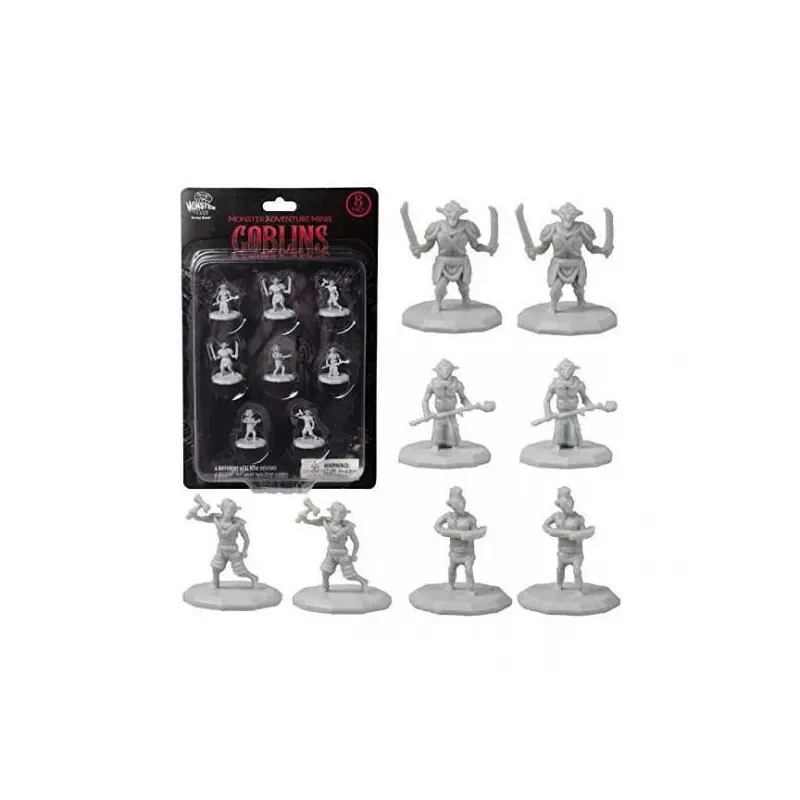MONSTER MINIATURE FIGURE SET UNPAINTED GOBLINS 8pk