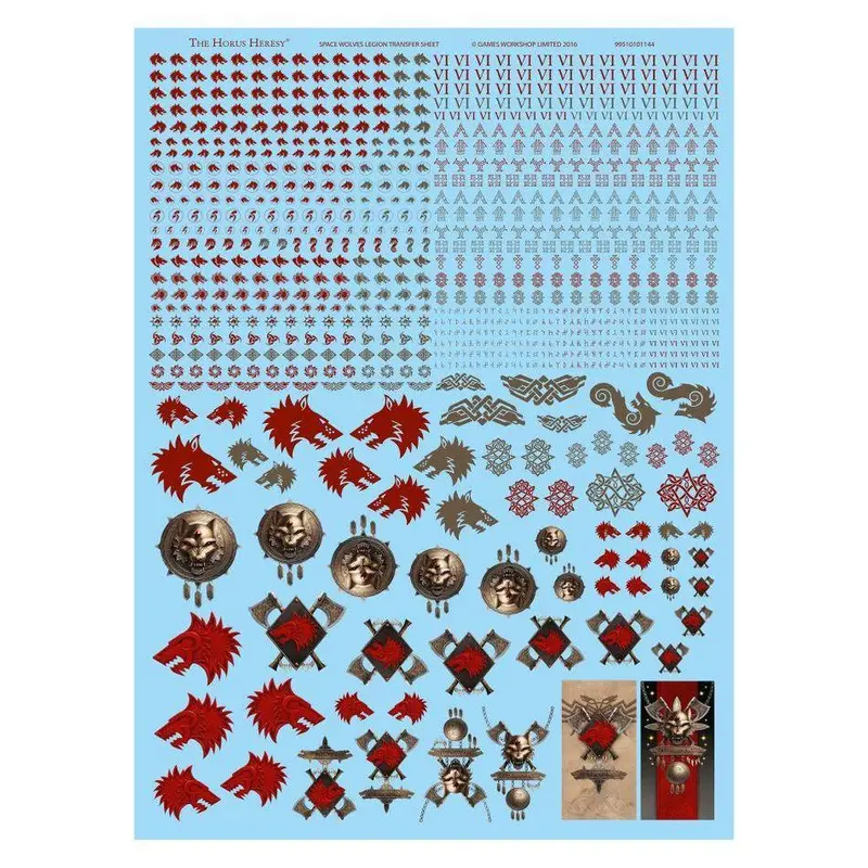 Space Wolves Legion Transfer Sheet