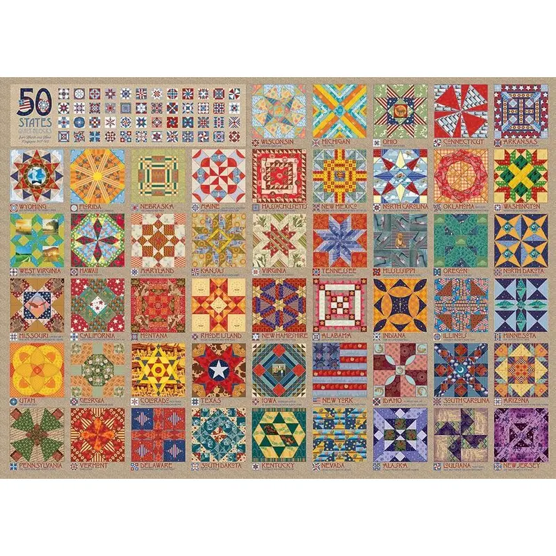 50 State Quilt Blocks (Cobble Hill 1000pc)