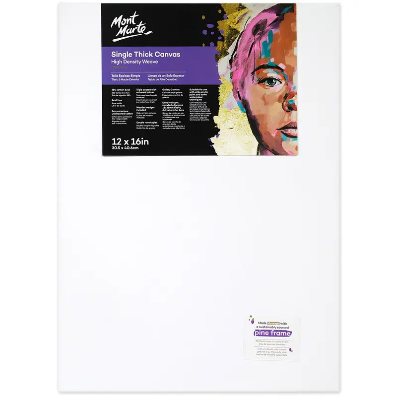 MONT MARTE Single Thick Canvas with Pine Frame 12 x 16 (30.5 x 40.6cm)