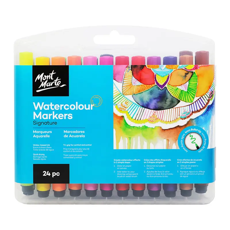 MONT MARTE Watercolour Markers - 24pcs