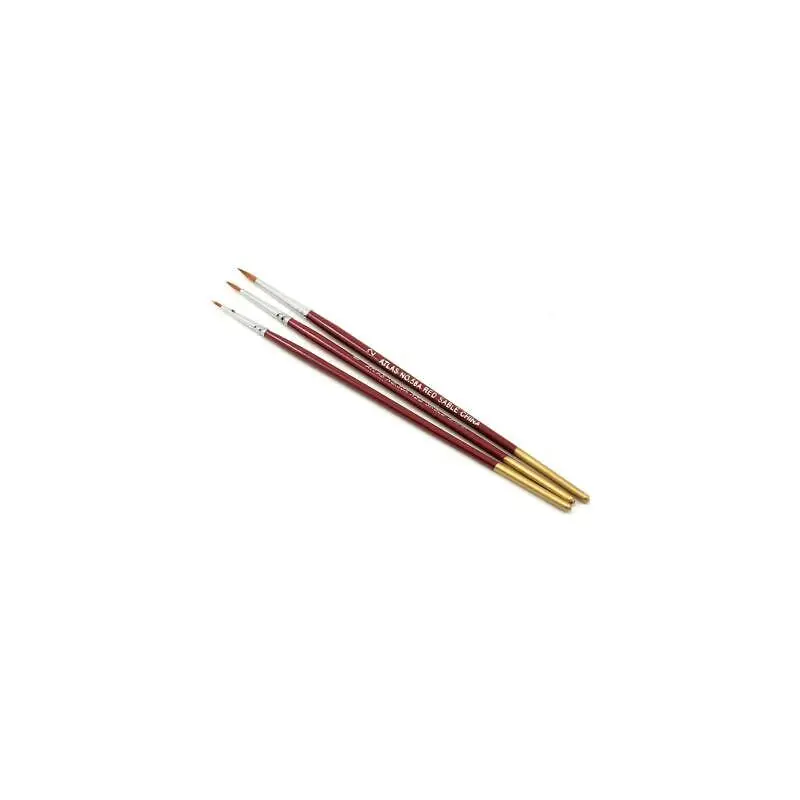 Atlas 3 Piece Red Sable Brush 58A (5/0, 0, 2)