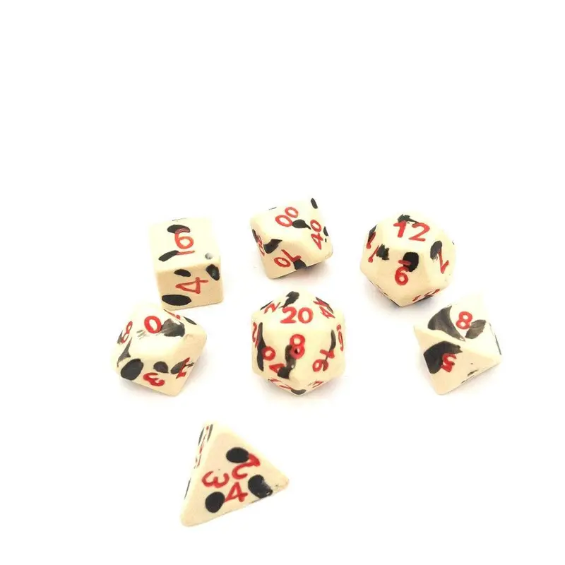 Crit Hit Ceramics Dice: Assassin's Ghost RPG Set