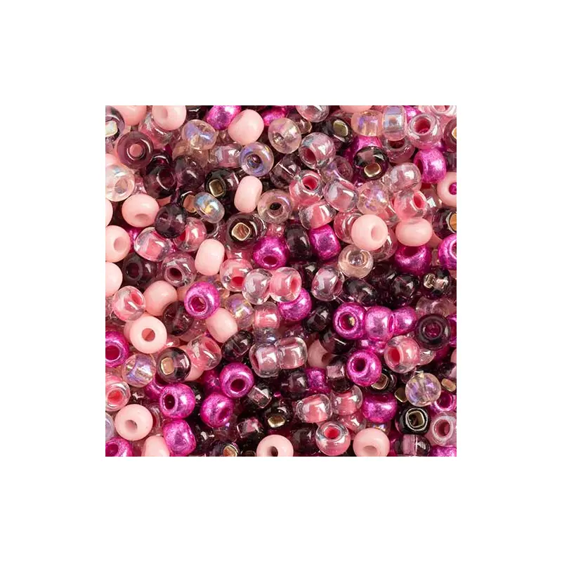 Czech Seed Beads apx 24g Vial 8/0 Purple Passion Mix
