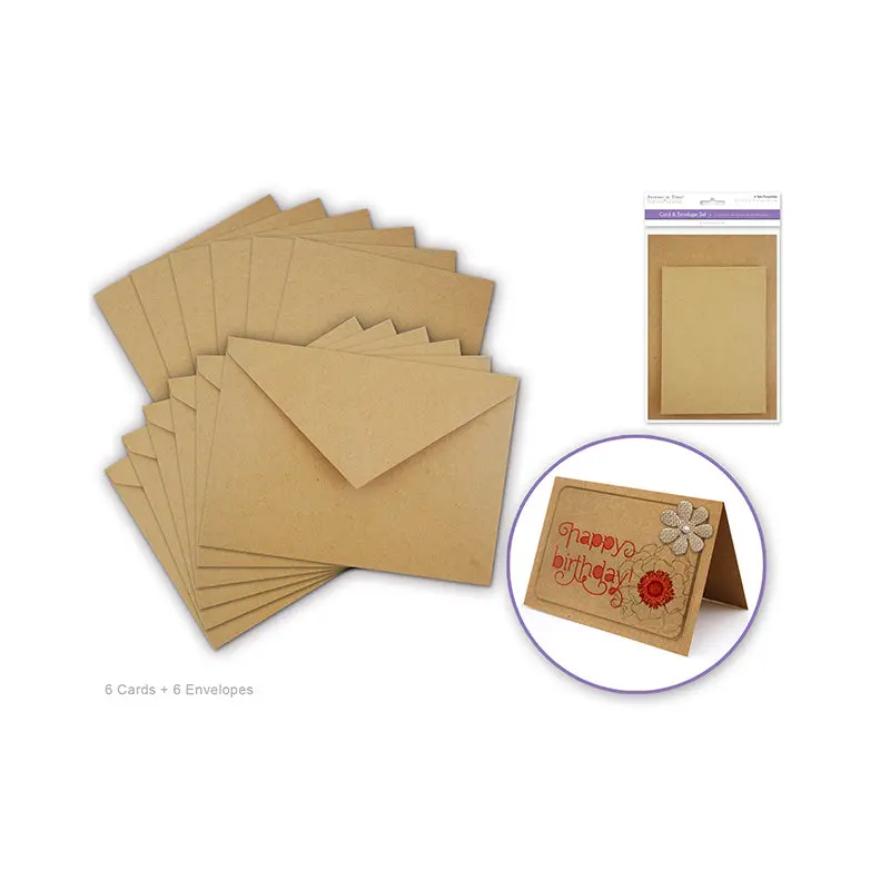 Forever in Time  Cardmaking: 4.5"x6" Cards + Envelopes 6sets A6 Natural