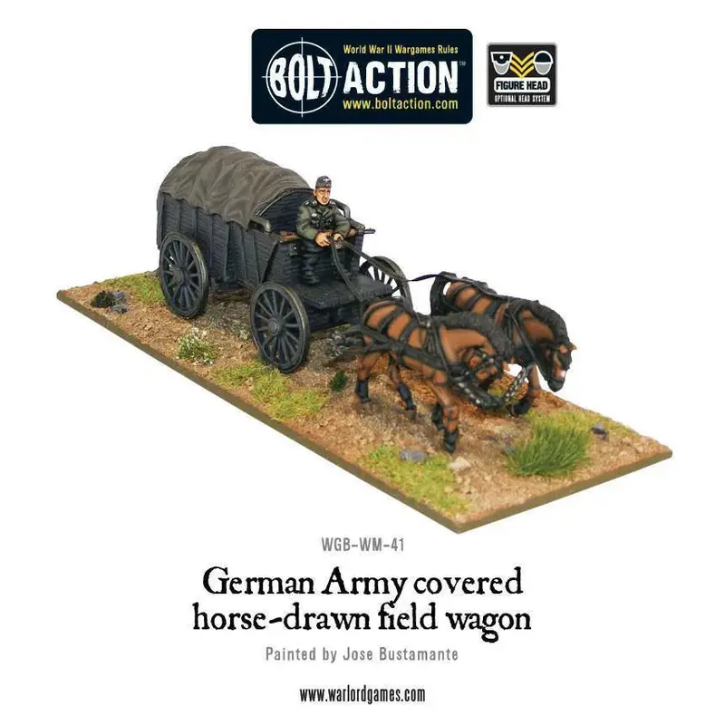 German Army Hf2 Horsedrawn Covered Field Wagon