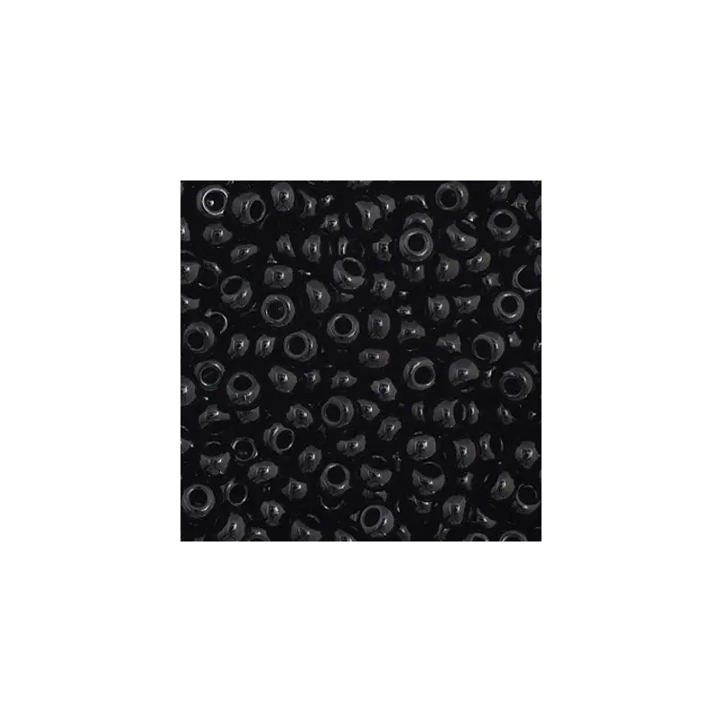 Czech Seed Bead 11/0 Opaque Black apx23g