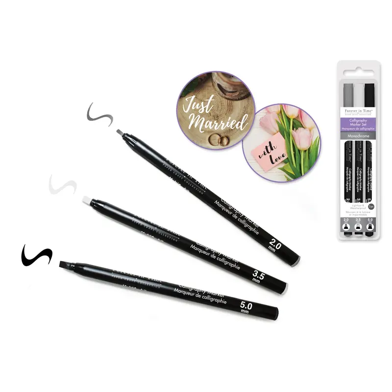 Paper Craft Essential: Calligraphy Marker Set 3pc 2.0/3.5/5.0mm