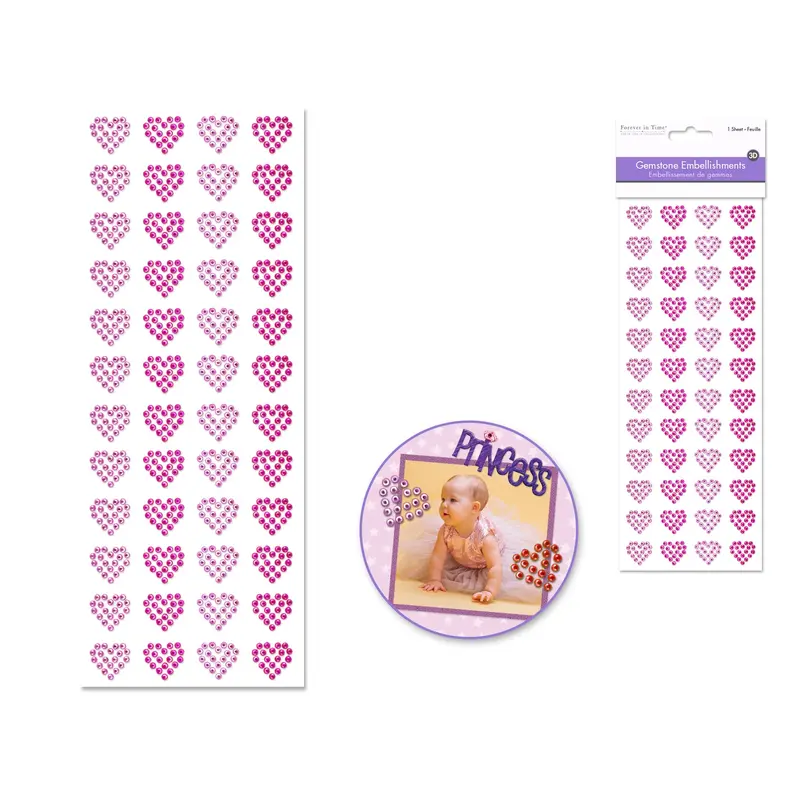 Paper Craft Sticker: 10cmx26.4cm Gemstone Embellishments