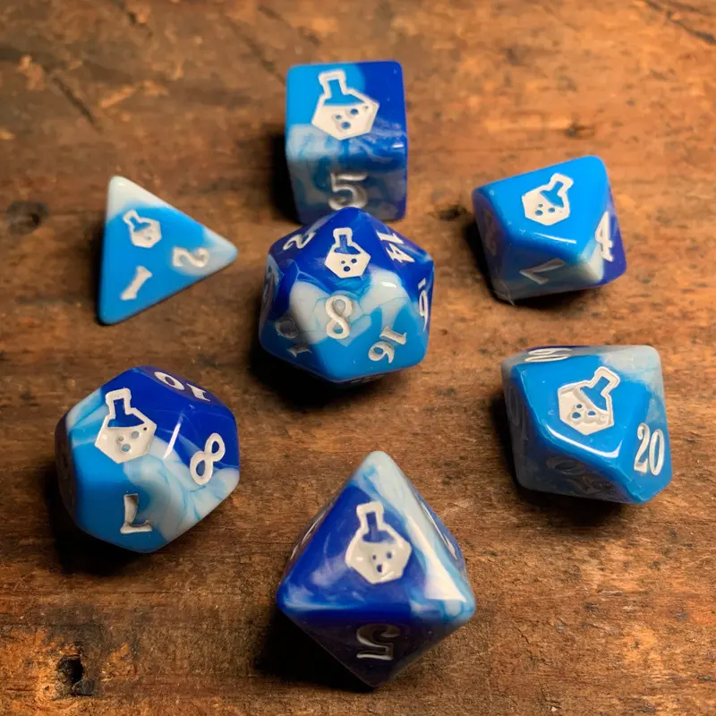Shape Water Polydice Potions 7pc RPG Dice Set