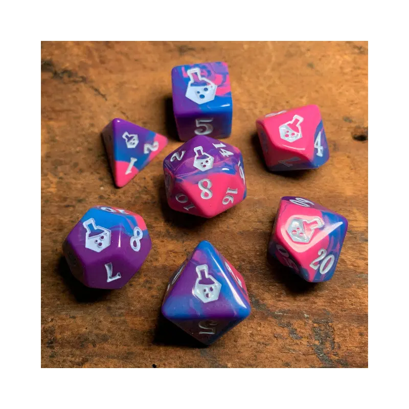 Thunder Clap Polydice Potions 7pc RPG Dice Set