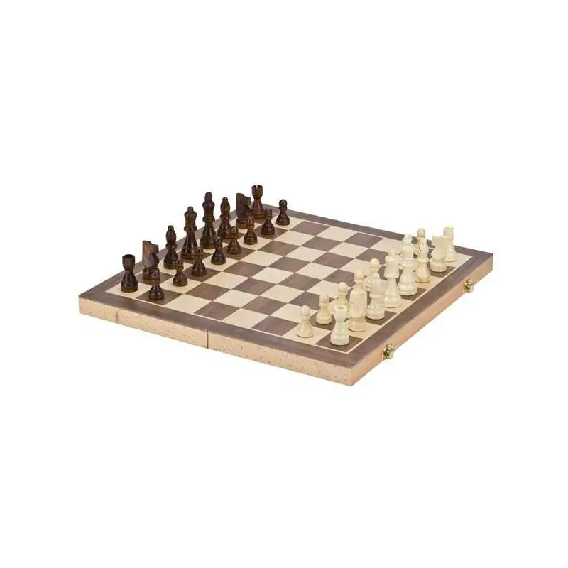 15" Folding Wooden Chess Set