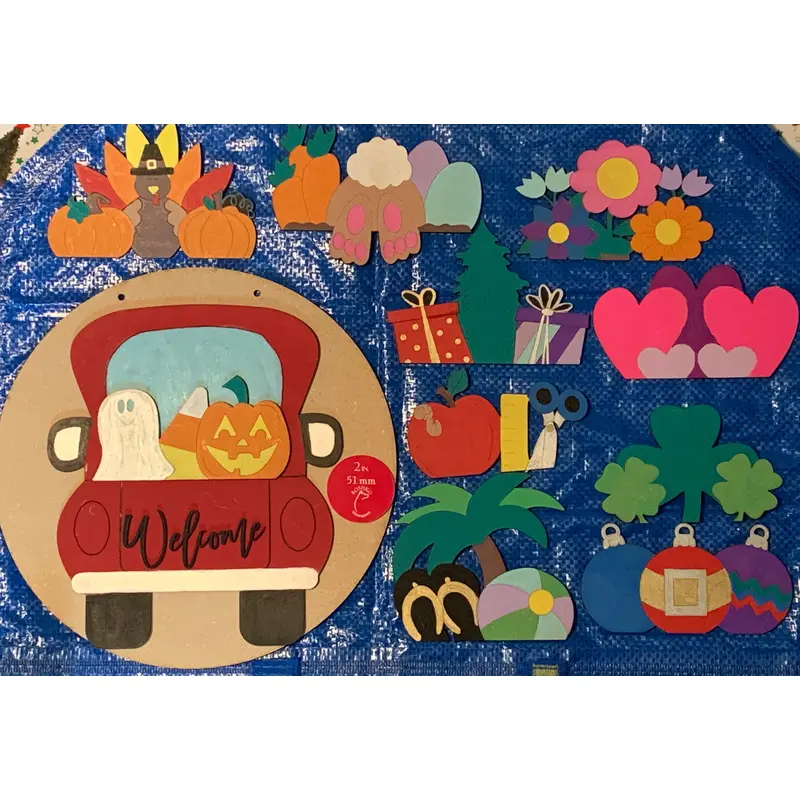 Truck back view DIY sign kit 10 interchangable pieces