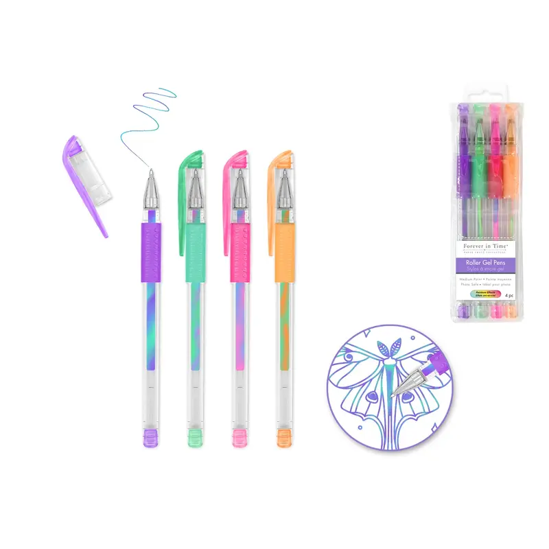 Scrapbook Gel Pens: 4/pack Acidfree Assorted PhotoSafe - Rainbow Effects