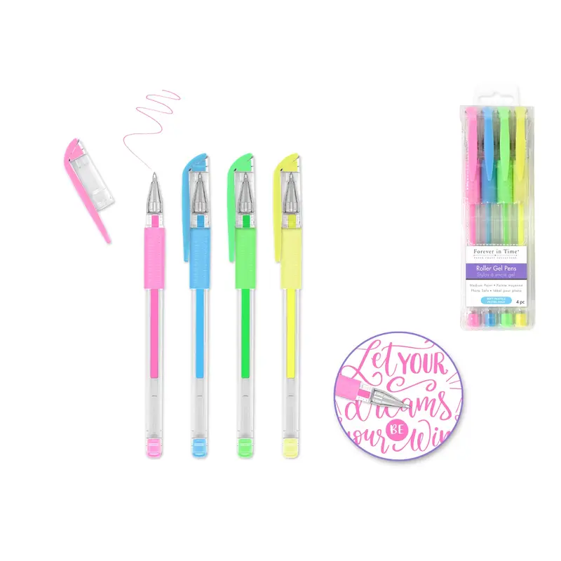 Scrapbook Gel Pens: 4/pack Acidfree Assorted PhotoSafe - Soft Pastels