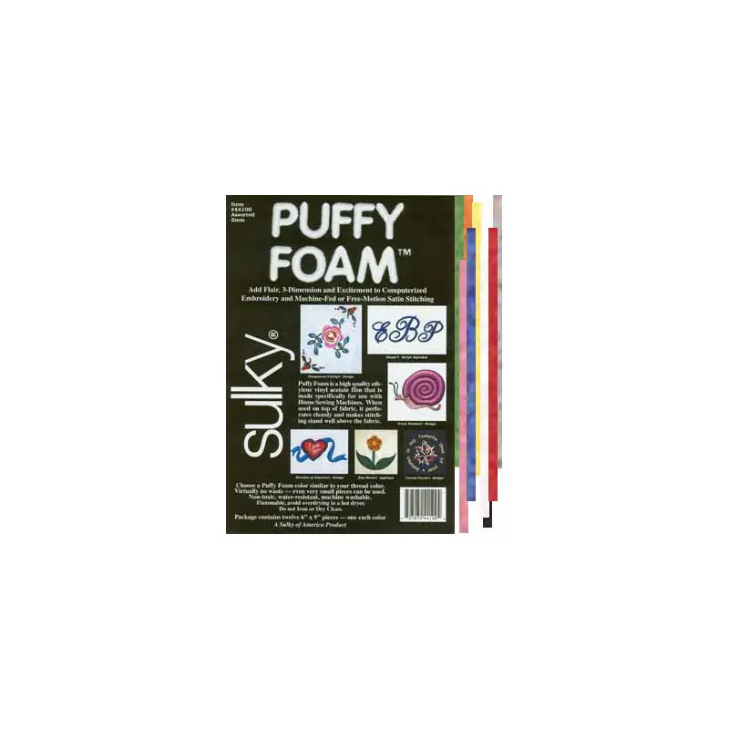 SULKY Puffy Foam - 12 Colour Assortment - 3mm (18)