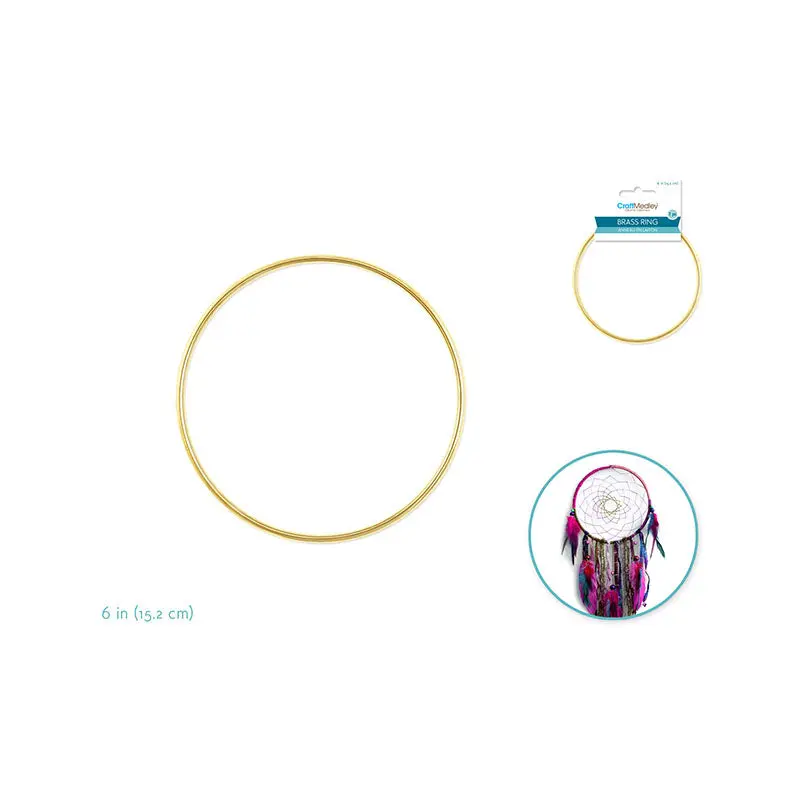 Craft Medley Brass Ring - 6"