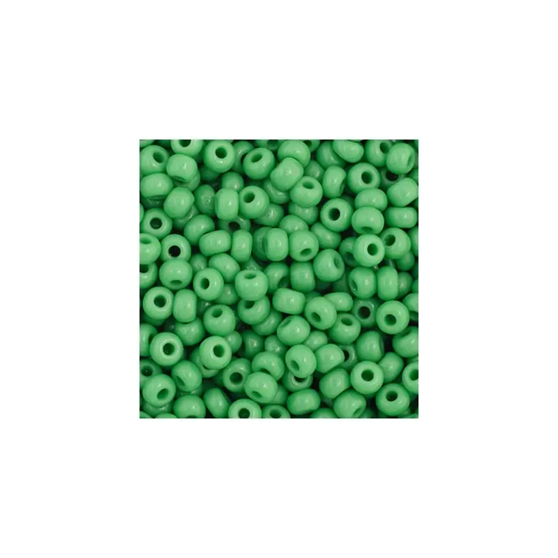 Czech Seed Bead 11/0 Opaque Medium Green