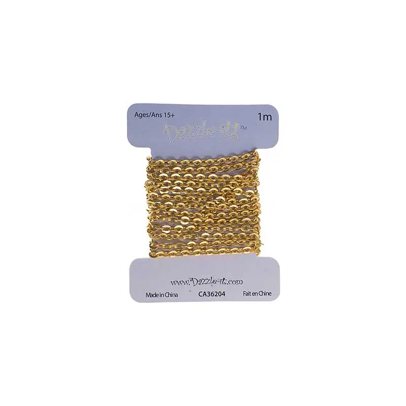Dazzle-it Rolo Chain 2x2.5mm Brass 1m /Card