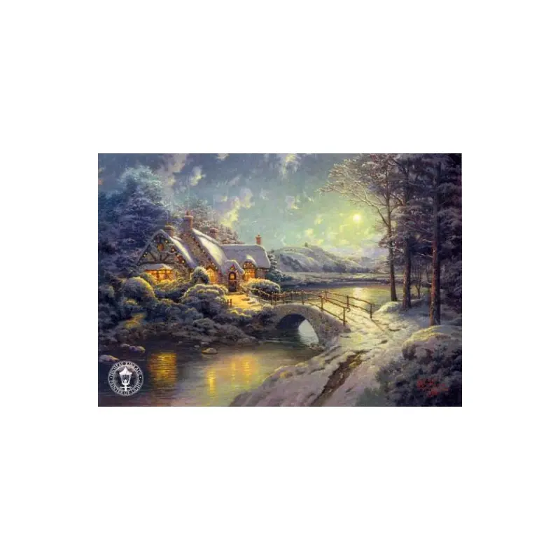 Craft Buddy Paint by Numbers Thomas Kinkade Christmas Moonlight Canvas Kit