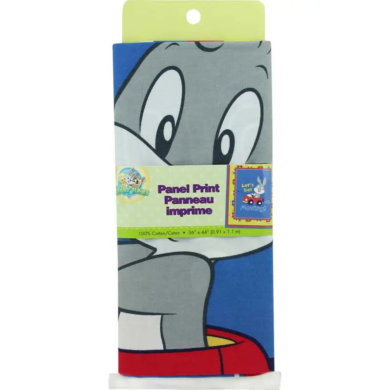 LOONEY TUNES Baby Looney TunesTM Bugs Bunny Cotton Licensed Fabric - 0.9 x 1.1m (1yd x 42)