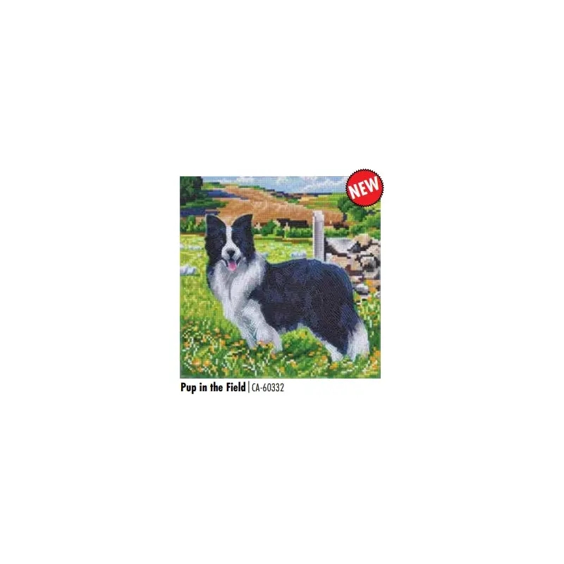 CAK-A183M Pup in the Field FRAMED CANVAS KIT