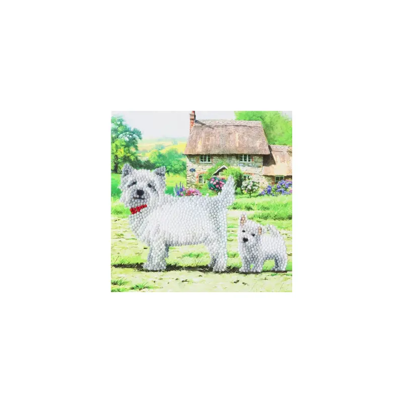CCK-A52: "Westie Dogs" Crystal Art Card Kit