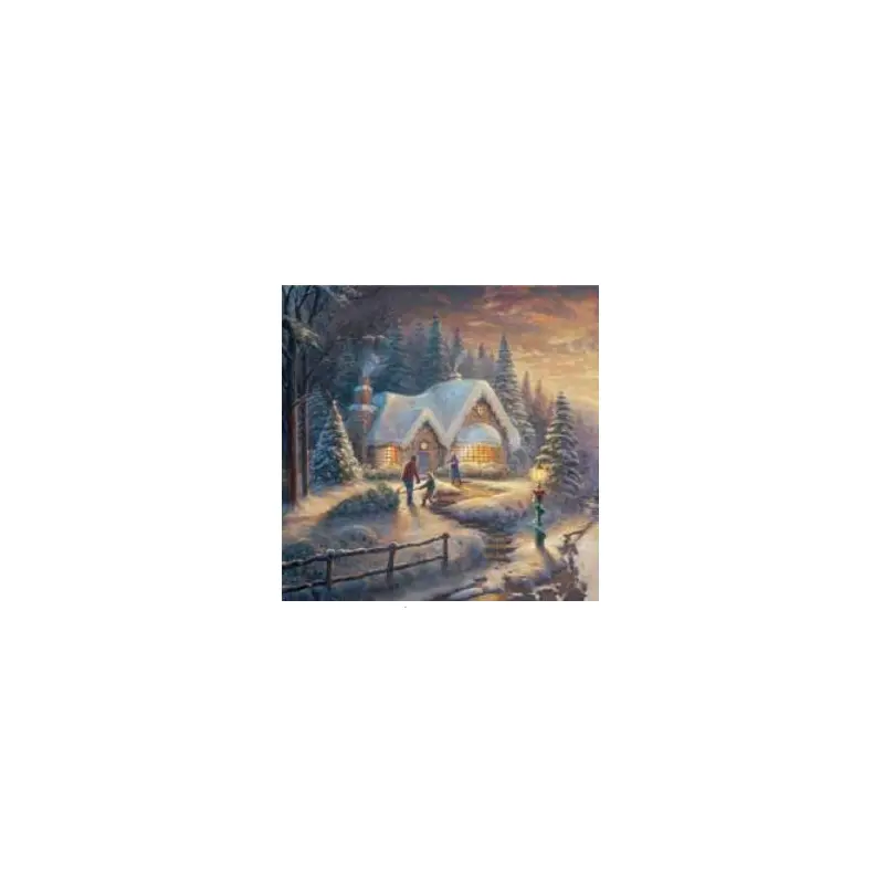Craft Buddy Paint by Numbers Thomas Kinkade Cottage Christmas Canvas Kit