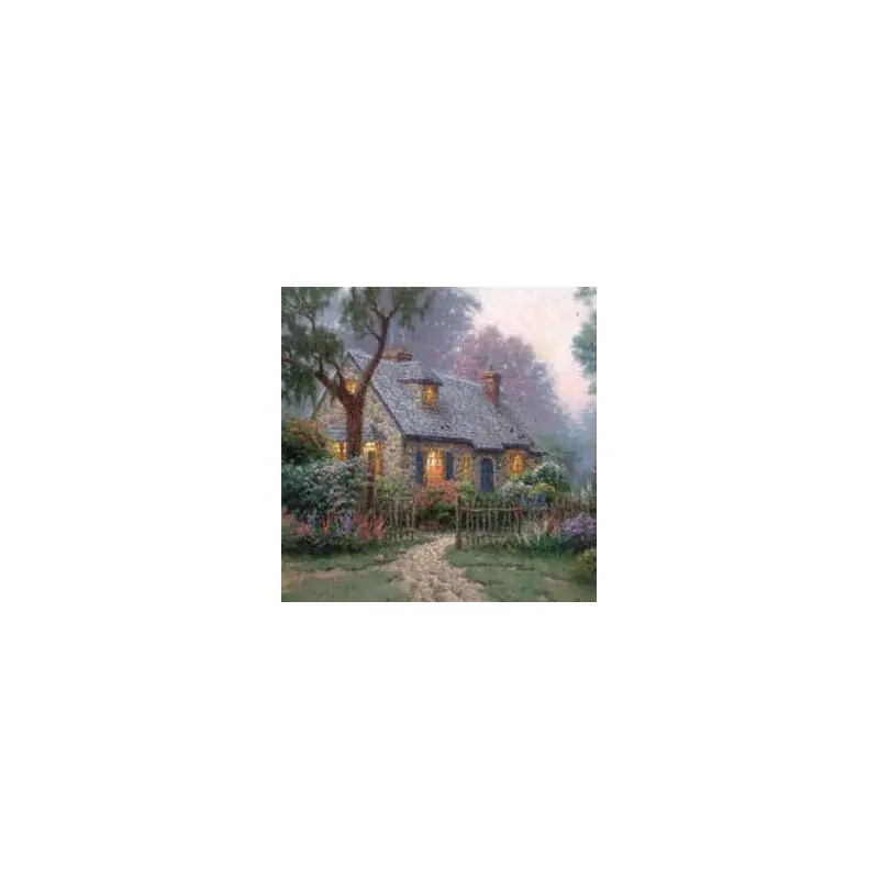 Craft Buddy Paint by Numbers Thomas Kinkade Foxglove Cottage Canvas Kit