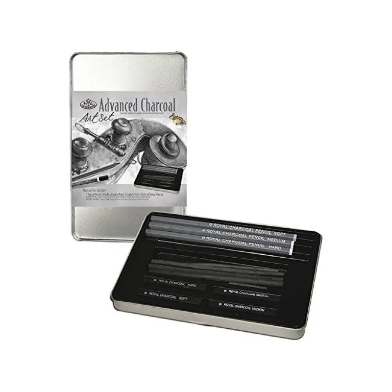 ROYAL & LANGNICKEL RSET-ART2503 SMALL TIN CHARCOAL DRAWING ART SET